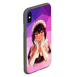 Чехол iPhone XS Max матовый The Maid I Hired Recently Is Mysterious anime, цвет: 3D-темно-зеленый — фото 2