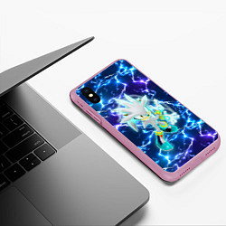 Чехол iPhone XS Max матовый Ёж Сильвер, цвет: 3D-розовый — фото 2