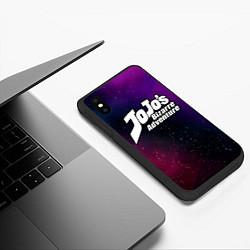 Чехол iPhone XS Max матовый JoJo Bizarre Adventure gradient space, цвет: 3D-черный — фото 2