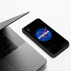 Чехол iPhone XS Max матовый Ксюша Наса космос, цвет: 3D-черный — фото 2