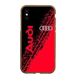 Чехол iPhone XS Max матовый Audi, цвет: 3D-коричневый
