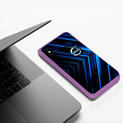 Чехол iPhone XS Max матовый Volvo строгий стиль, цвет: 3D-фиолетовый — фото 2