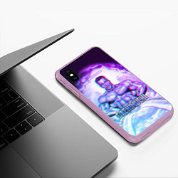 Чехол iPhone XS Max матовый Billie Herrington: Gachimuchi, цвет: 3D-сиреневый — фото 2