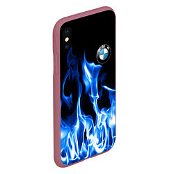 Чехол iPhone XS Max матовый BMW fire, цвет: 3D-малиновый — фото 2