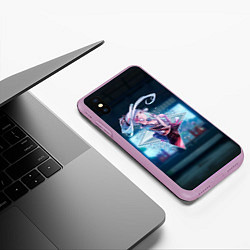 Чехол iPhone XS Max матовый Аяка Камисато в примогеме, цвет: 3D-сиреневый — фото 2