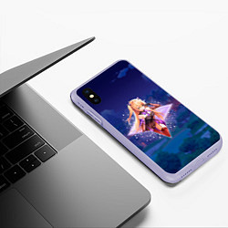 Чехол iPhone XS Max матовый Фишль в примогеме, цвет: 3D-светло-сиреневый — фото 2