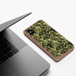 Чехол iPhone XS Max матовый Камуфляж Flecktarn Jeitai, цвет: 3D-коричневый — фото 2