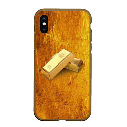 Чехол iPhone XS Max матовый The Gold, цвет: 3D-коричневый