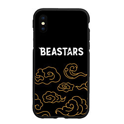 Чехол iPhone XS Max матовый Beastars anime clouds, цвет: 3D-черный