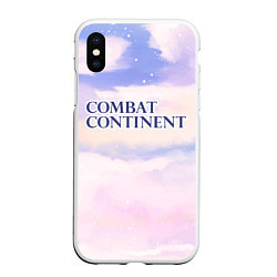 Чехол iPhone XS Max матовый Combat Continent sky clouds, цвет: 3D-белый