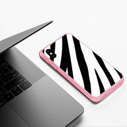 Чехол iPhone XS Max матовый Камуфляж зебры, цвет: 3D-баблгам — фото 2