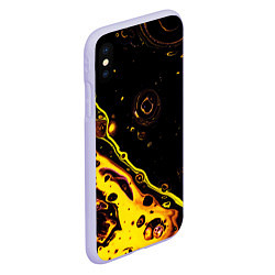 Чехол iPhone XS Max матовый Золотая вода, цвет: 3D-светло-сиреневый — фото 2