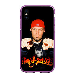 Чехол iPhone XS Max матовый Limp Bizkit, цвет: 3D-фиолетовый