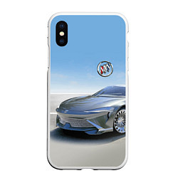 Чехол iPhone XS Max матовый Buick concept в пустыне, цвет: 3D-белый