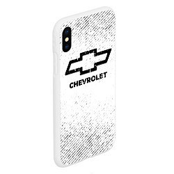 Чехол iPhone XS Max матовый Chevrolet с потертостями на светлом фоне, цвет: 3D-белый — фото 2
