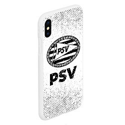 Чехол iPhone XS Max матовый PSV с потертостями на светлом фоне, цвет: 3D-белый — фото 2