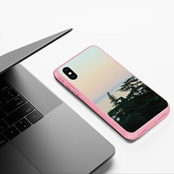 Чехол iPhone XS Max матовый Мягкий рассвет, цвет: 3D-баблгам — фото 2