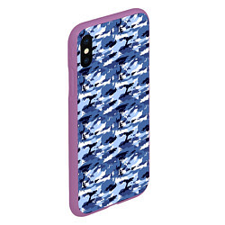 Чехол iPhone XS Max матовый Камуфляж Navi Camo, цвет: 3D-фиолетовый — фото 2