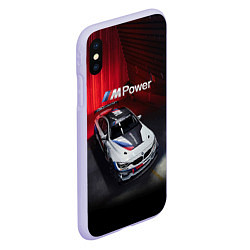 Чехол iPhone XS Max матовый BMW M4 GT4 - Motorsport, цвет: 3D-светло-сиреневый — фото 2