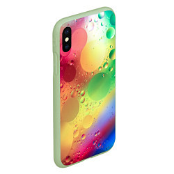 Чехол iPhone XS Max матовый Свет и пузыри, цвет: 3D-салатовый — фото 2