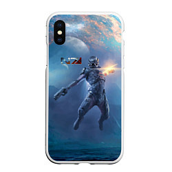 Чехол iPhone XS Max матовый Mass Effect Andromeda - Character, цвет: 3D-белый