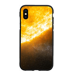 Чехол iPhone XS Max матовый Солнце в космосе, цвет: 3D-черный