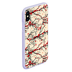 Чехол iPhone XS Max матовый Sakura flowers, цвет: 3D-светло-сиреневый — фото 2