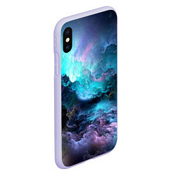 Чехол iPhone XS Max матовый Спящий космос, цвет: 3D-светло-сиреневый — фото 2