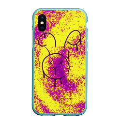 Чехол iPhone XS Max матовый RIP Bunny, цвет: 3D-мятный