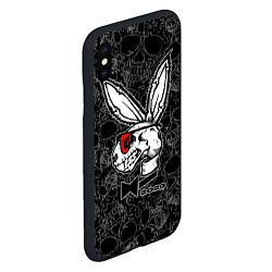 Чехол iPhone XS Max матовый Playboy Skull - Rabbit 2023, цвет: 3D-черный — фото 2
