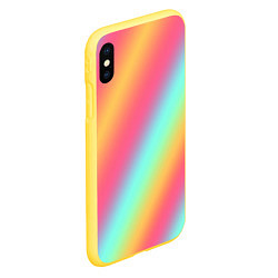 Чехол iPhone XS Max матовый Градиент цветной, цвет: 3D-желтый — фото 2