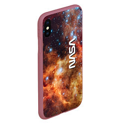 Чехол iPhone XS Max матовый Рождение новой звезды - NASA, цвет: 3D-малиновый — фото 2