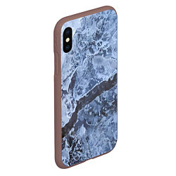 Чехол iPhone XS Max матовый Лёд - зимняя текстура, цвет: 3D-коричневый — фото 2