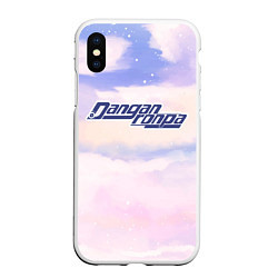 Чехол iPhone XS Max матовый Danganronpa sky clouds, цвет: 3D-белый