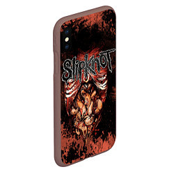 Чехол iPhone XS Max матовый Slipknot horror, цвет: 3D-коричневый — фото 2