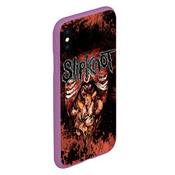 Чехол iPhone XS Max матовый Slipknot horror, цвет: 3D-фиолетовый — фото 2