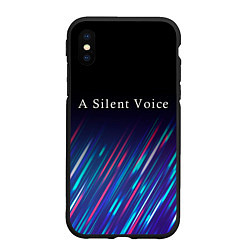 Чехол iPhone XS Max матовый A Silent Voice stream, цвет: 3D-черный