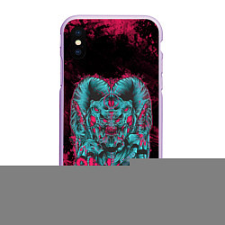 Чехол iPhone XS Max матовый Monster Slipknot, цвет: 3D-сиреневый
