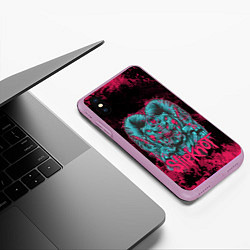 Чехол iPhone XS Max матовый Monster Slipknot, цвет: 3D-сиреневый — фото 2