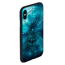 Чехол iPhone XS Max матовый Halloween паутина, цвет: 3D-черный — фото 2