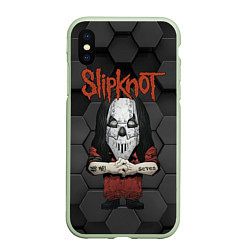 Чехол iPhone XS Max матовый Slipknot seven art, цвет: 3D-салатовый