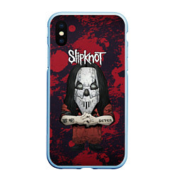 Чехол iPhone XS Max матовый Slipknot dark red, цвет: 3D-голубой