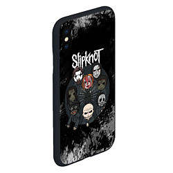 Чехол iPhone XS Max матовый Black slipknot, цвет: 3D-черный — фото 2