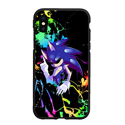 Чехол iPhone XS Max матовый Sonic Exe - Hedgehog - video game, цвет: 3D-черный