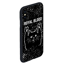 Чехол iPhone XS Max матовый Группа Royal Blood и рок кот, цвет: 3D-черный — фото 2