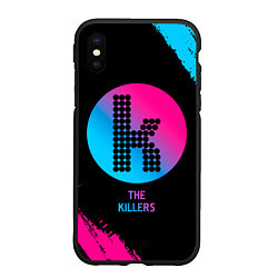 Чехол iPhone XS Max матовый The Killers - neon gradient, цвет: 3D-черный