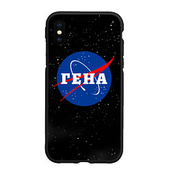 Чехол iPhone XS Max матовый Гена Наса космос, цвет: 3D-черный