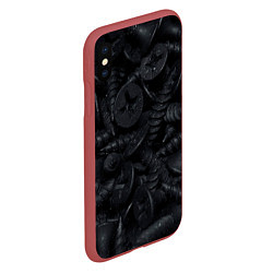 Чехол iPhone XS Max матовый Саморезы, цвет: 3D-красный — фото 2