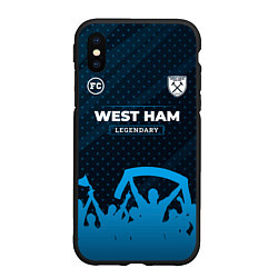 Чехол iPhone XS Max матовый West Ham legendary форма фанатов, цвет: 3D-черный