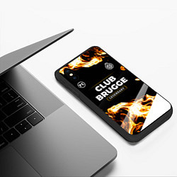 Чехол iPhone XS Max матовый Club Brugge legendary sport fire, цвет: 3D-черный — фото 2